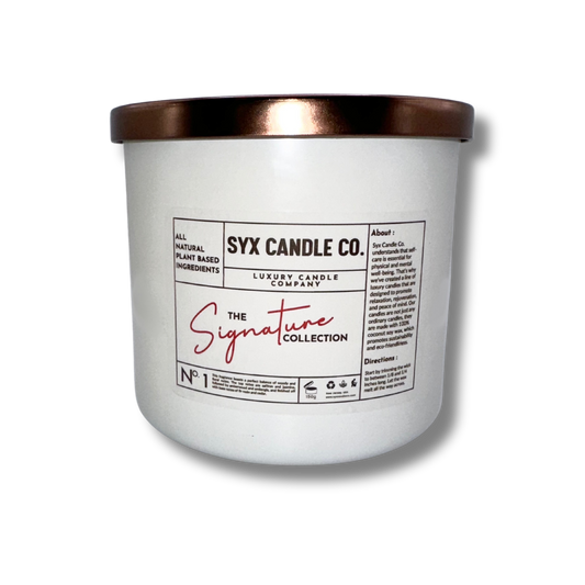 No. 1 luxury candle with saffron, jasmine, amberwood, fir resin, and cedar notes, offering a sophisticated woody floral fragrance