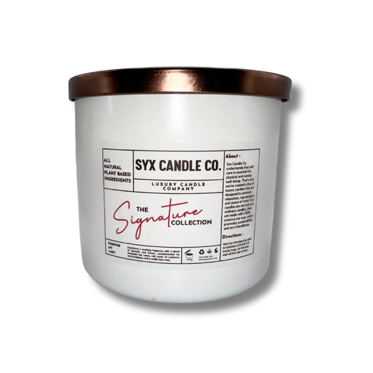 Forever My Lady luxury candle with lavender, lemon, and vanilla fragrance, featuring 18 oz soy and coconut wax with two cotton wicks.